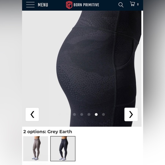 Born Primitive GRIT FUSION leggings in NAVY EARTHcolor, Small NWT. - Picture 4 of 7